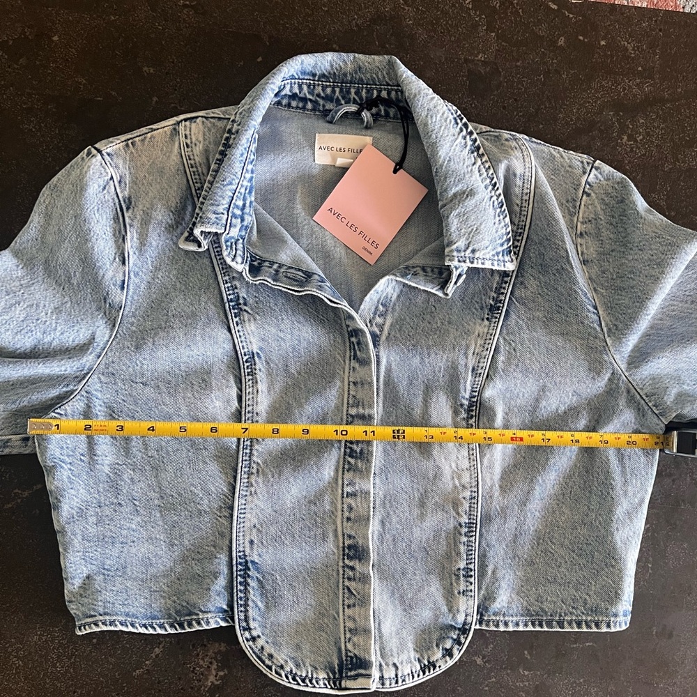 Avec Les Filles Washed Denim Jacket - Picture 3 of 7